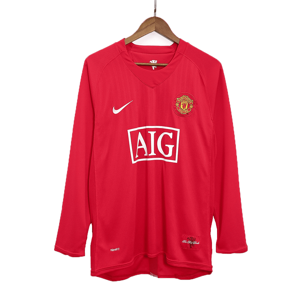 Футболка Manchester United RONALDO #7 Retro с длинным рукавом 2007/08