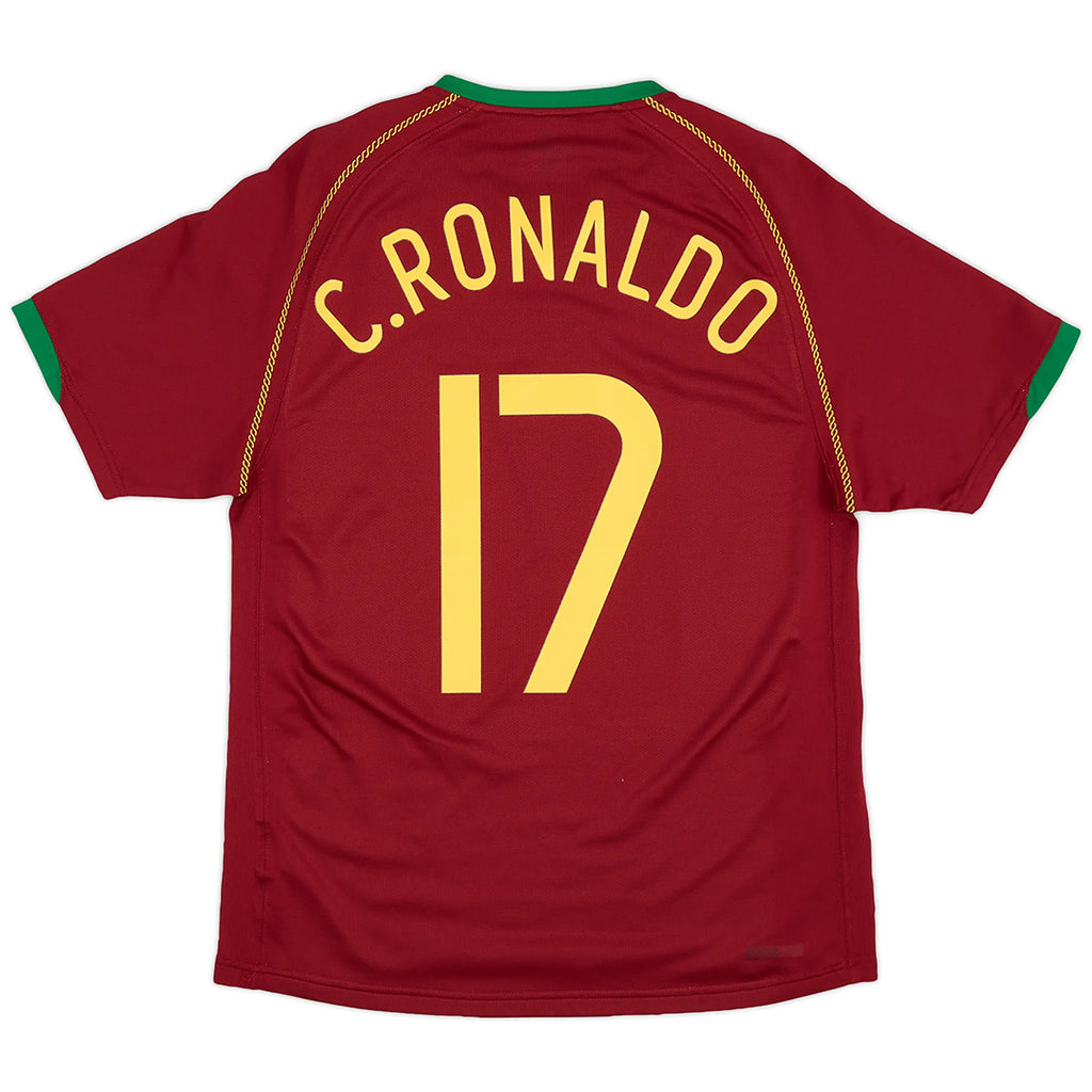 C.RONALDO #17 Portugal Retro Home Jersey World Cup 2006