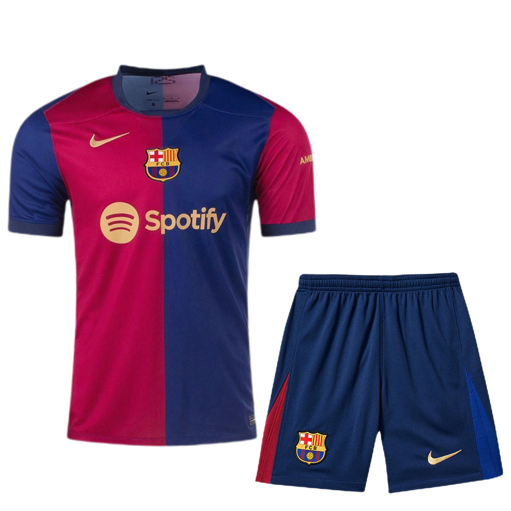 Barcelona Home Spotify Logo Without Text Jersey Player Version Jersey+Shorts) 2024/25