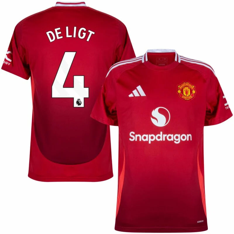 adidas Man Utd Home De Ligt 4 Shirt 2024-2025 (Premier League)