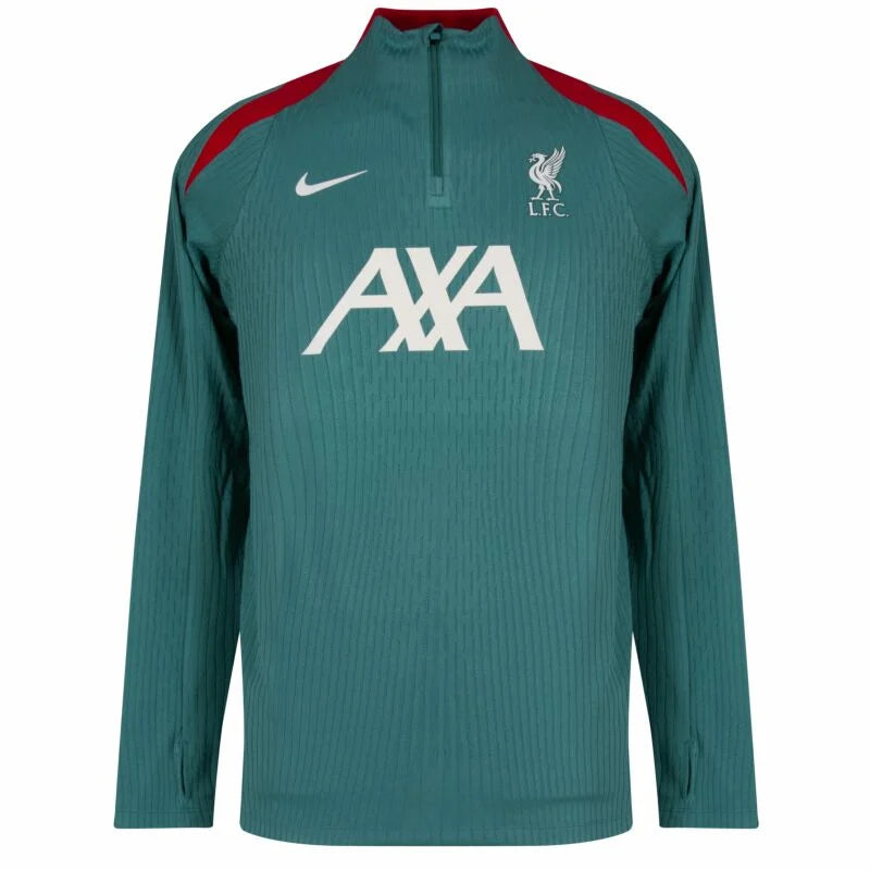 Nike Liverpool Dri-Fit Elite 1/4 Zip L/S Strike Drill Top - Green/Red/Cream - 2024-2025