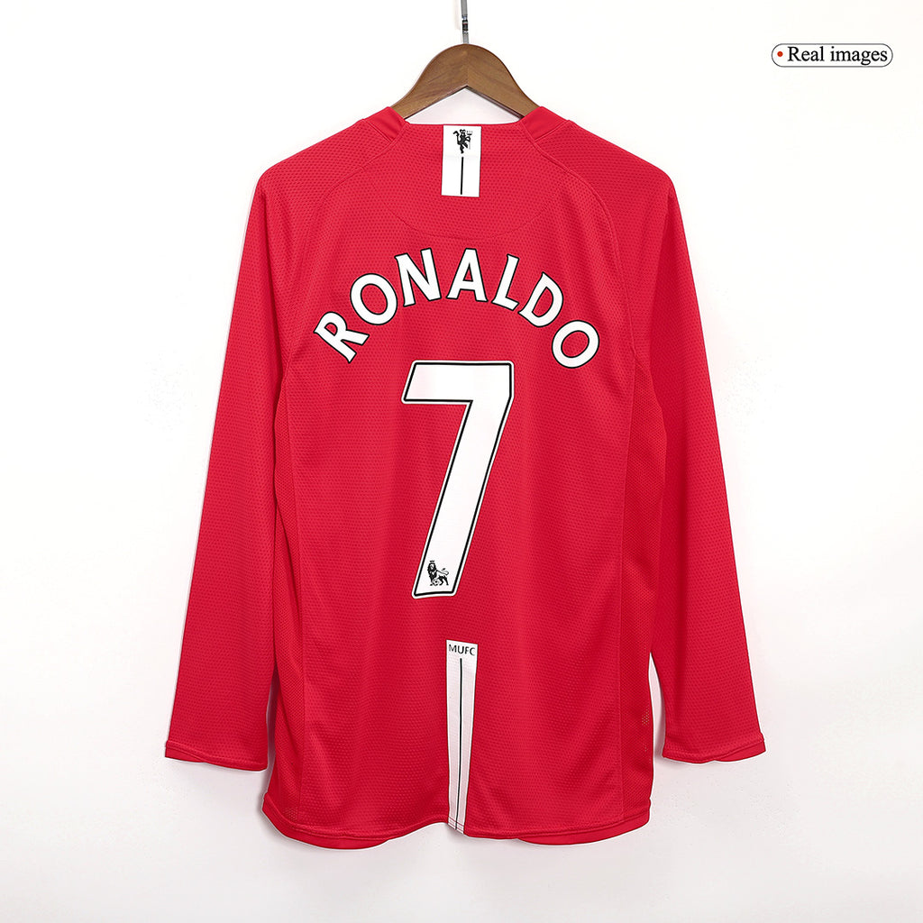 Футболка Manchester United RONALDO #7 Retro с длинным рукавом 2007/08