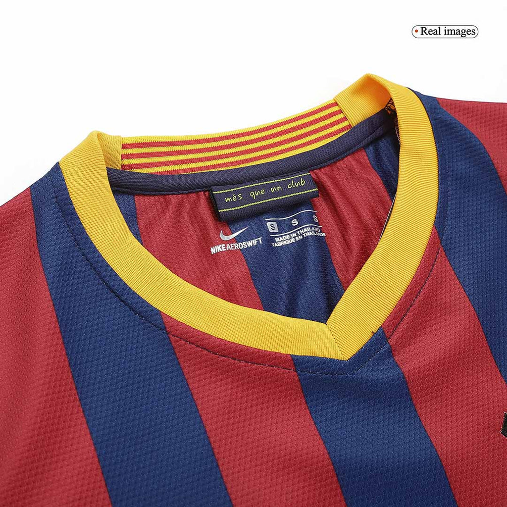 Messi #10 Retro Barcelona Home Jersey 2013/14