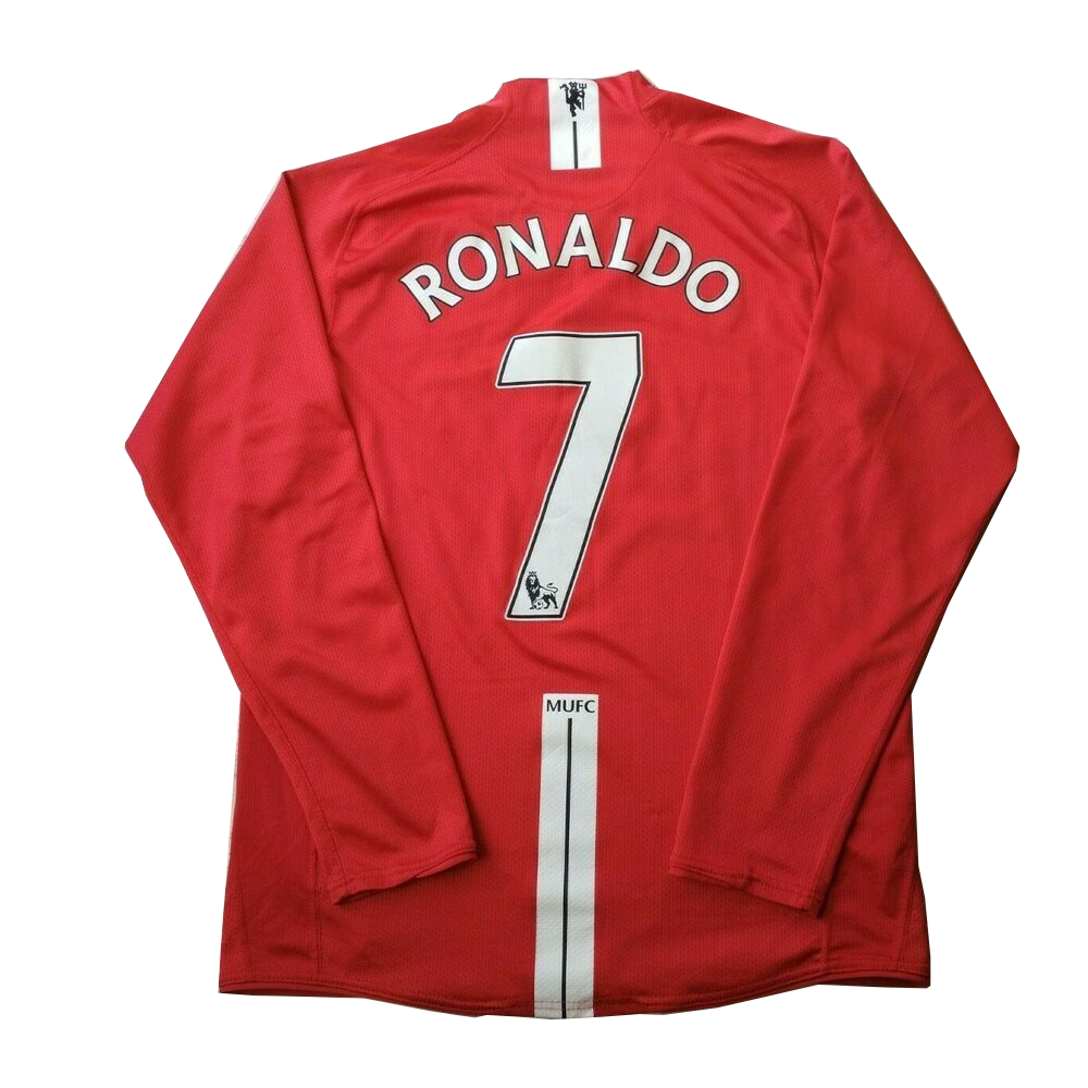 Футболка Manchester United RONALDO #7 Retro с длинным рукавом 2007/08