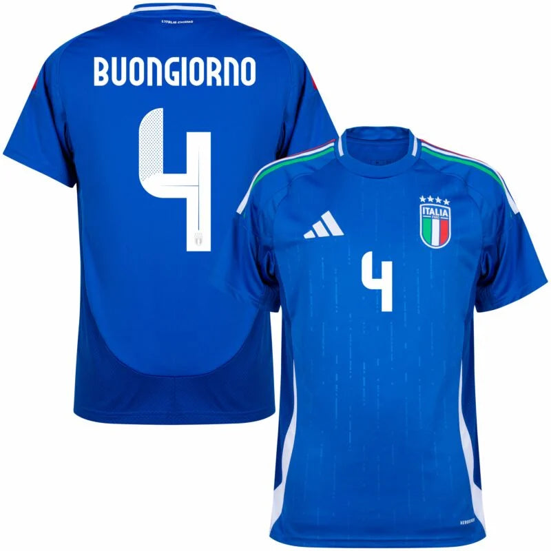 Рубашка adidas Italy Home Buongiorno 4 2024-2025 (официальная печать) 