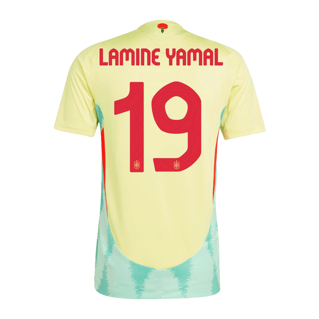 LAMINE YAMAL #19 Spain Away Jersey Player Version Euro 2024