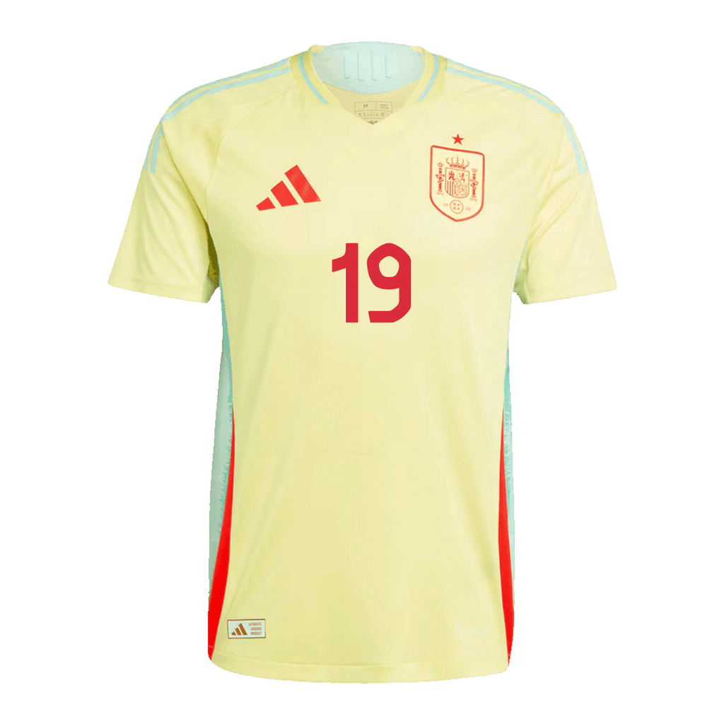 LAMINE YAMAL #19 Spain Away Jersey Player Version Euro 2024