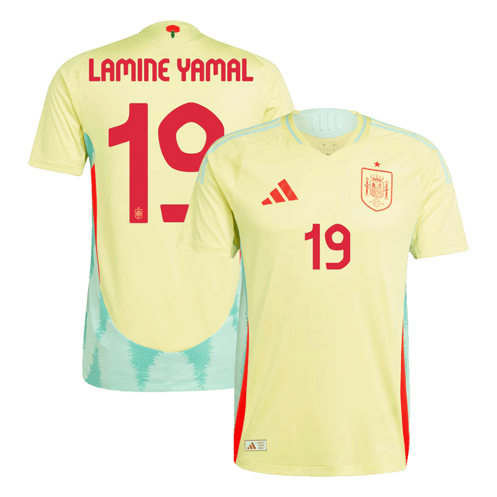 LAMINE YAMAL #19 Spain Away Jersey Player Version Euro 2024