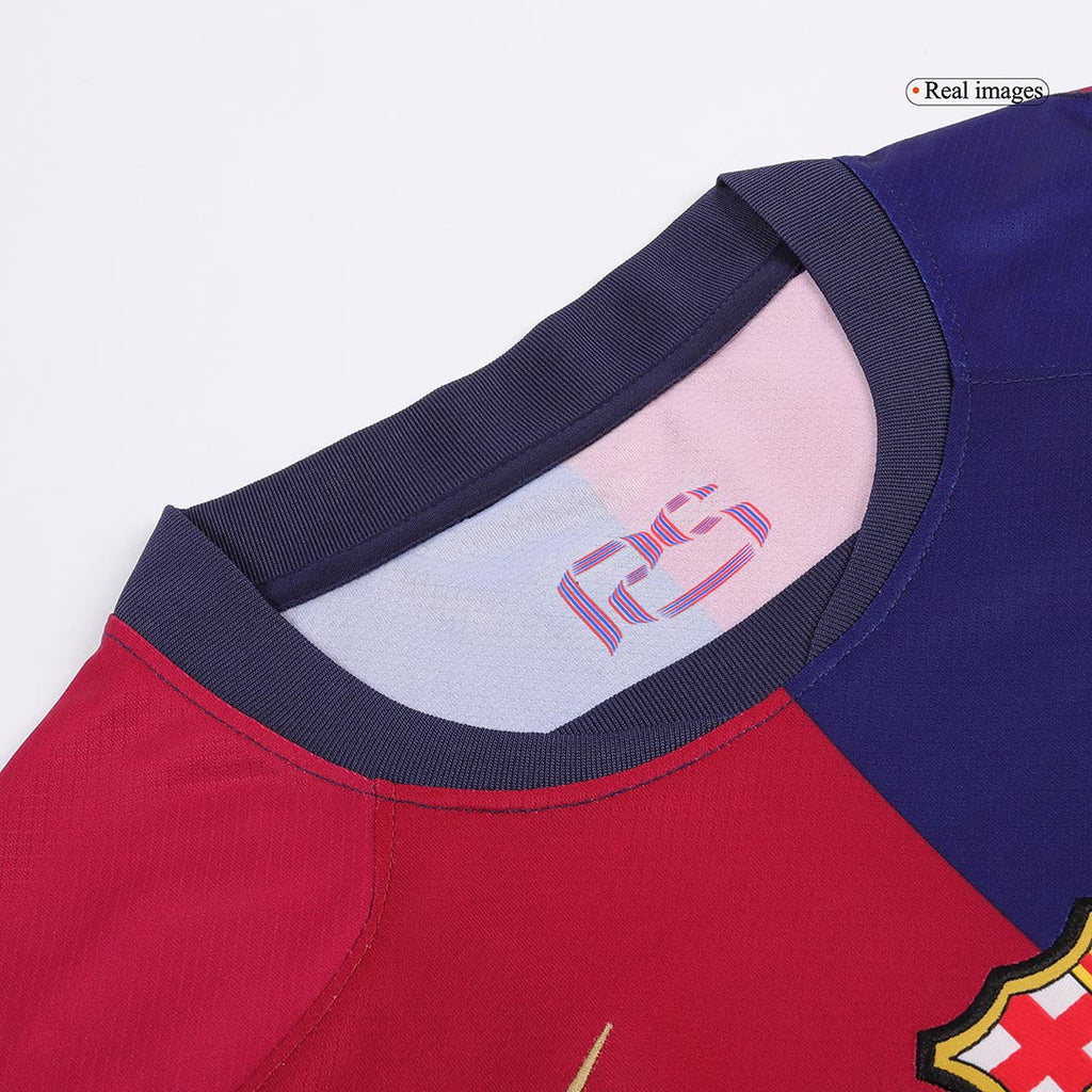 [Super Replica] LEWANDOWSKI #9 Barcelona Home Spotify Logo Without Text Jersey 2024/25