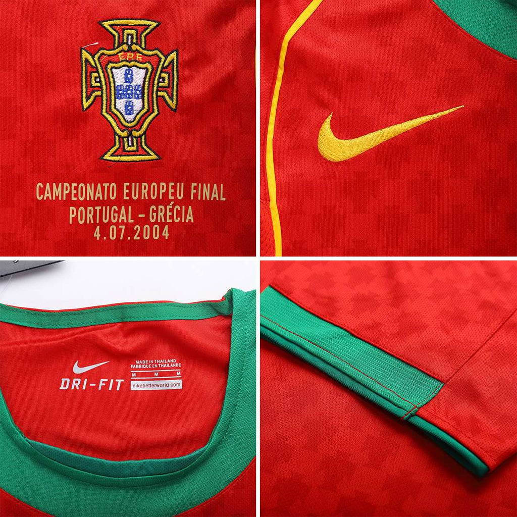 Portugal C.Ronaldo #17 Retro Jersey Home Euro Cup Final 2004