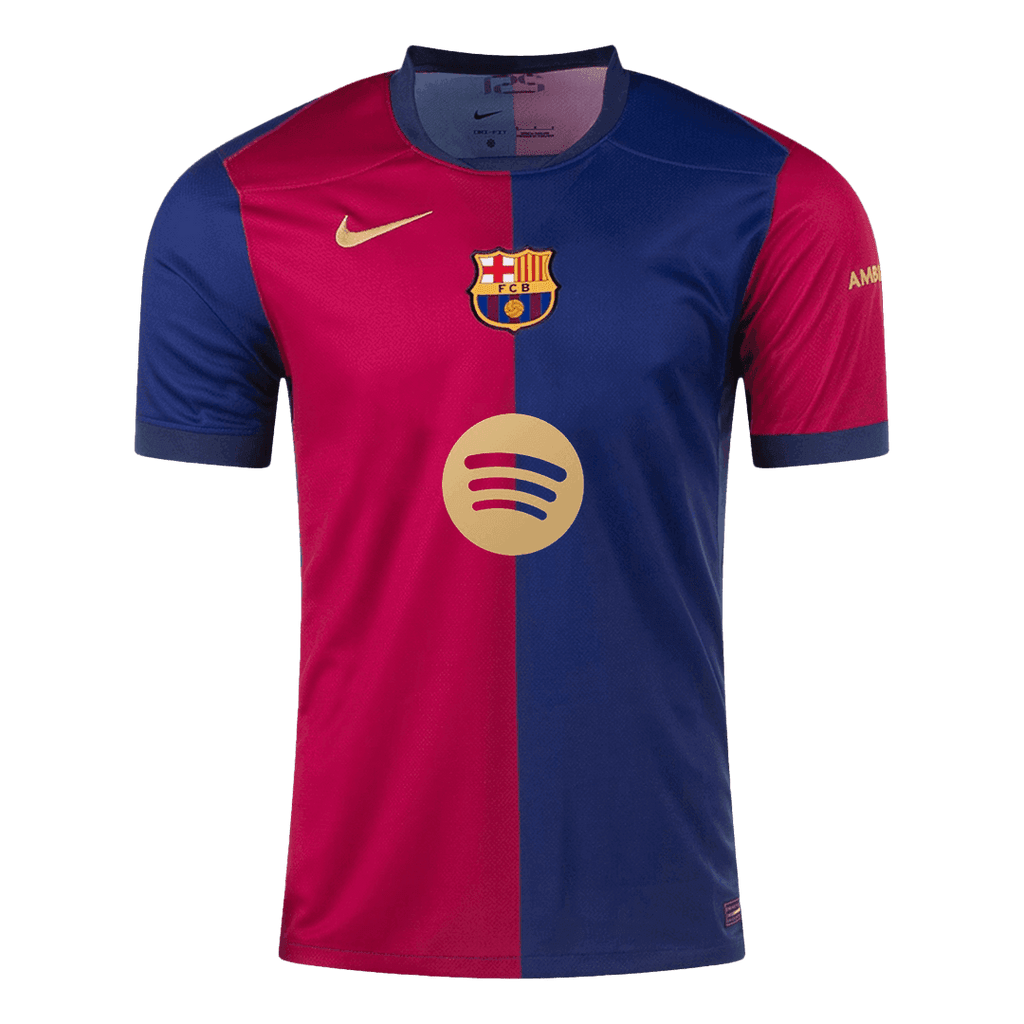 [Super Replica] LEWANDOWSKI #9 Barcelona Home Spotify Logo Without Text Jersey 2024/25