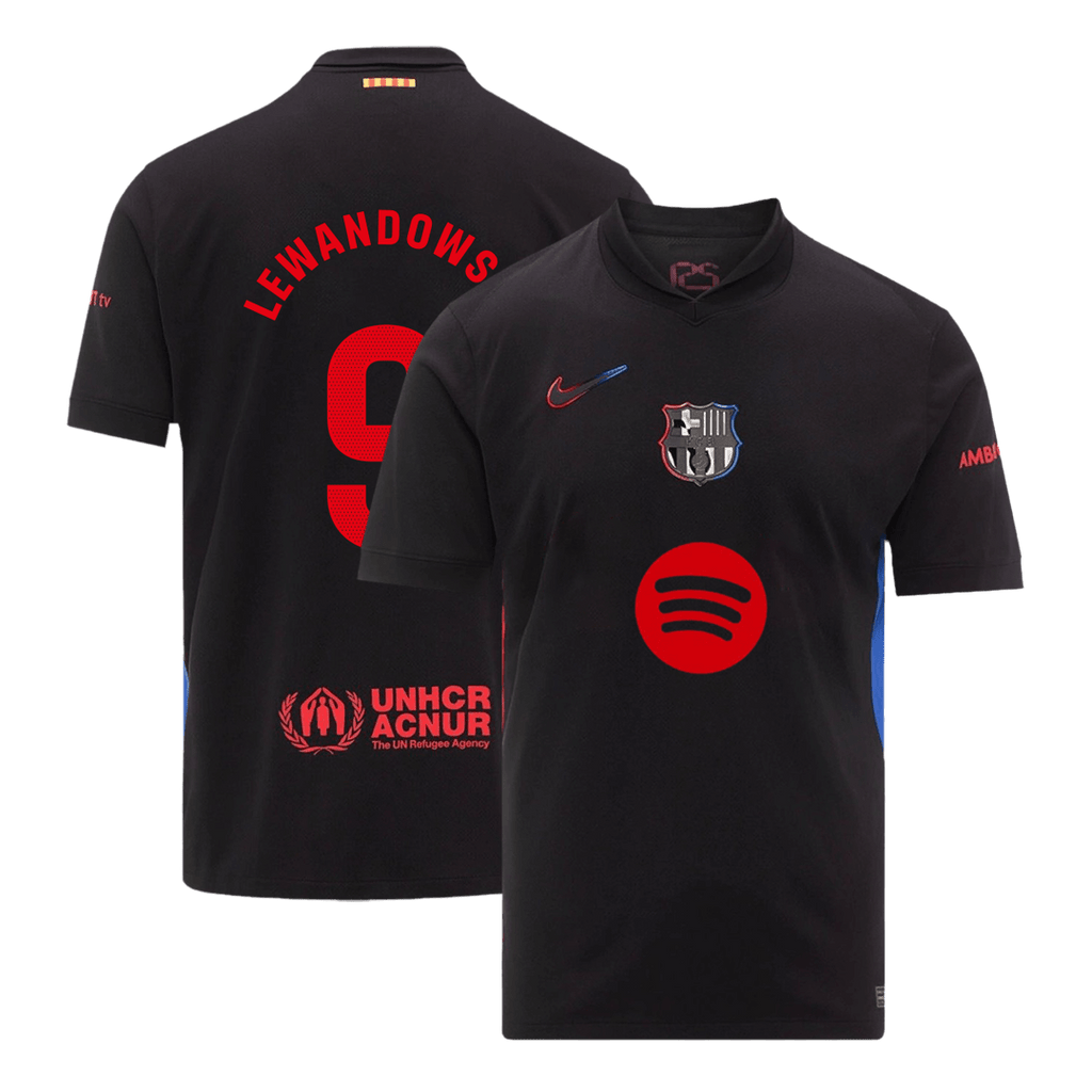 LEWANDOWSKI #9 Barcelona Away Spotify Logo Without Text Jersey 2024/25