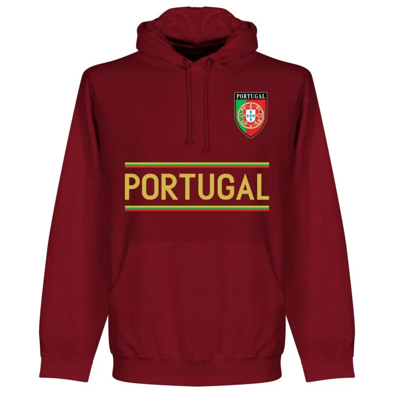 Portugal Ronaldo Team Hoodie - Maroon