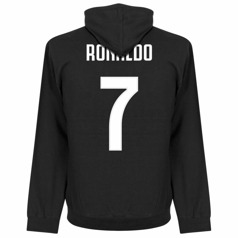 Ronaldo 7 Script Hoodie - Black